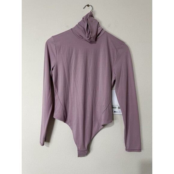 Lululemon Wundermost Turtle-Neck  Bodysuit Nulu Long Sleeve  Size L  Color RSBL - Picture 1 of 5
